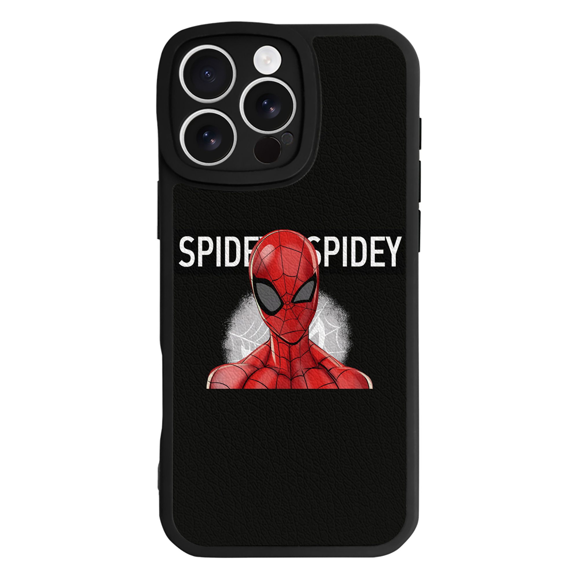 （画像用） Spider Man スパイダーマン 【iPhone 16シリーズ対応】シリコンスマホケース（レザー調） 材質：シリコン